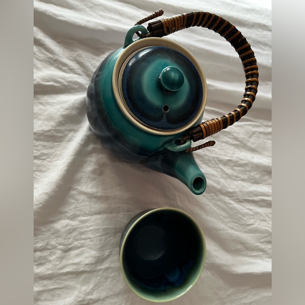 ADORABLE TEAVANA TEAL TEA SET